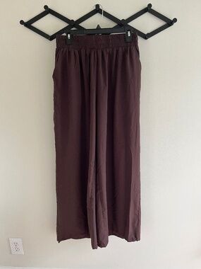 AKIRA- high waisted wide leg pants, chocolate brown